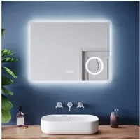 SONNI Badspiegel Badezimmerspiegel LED Spiegel Wandspiegel mit Touch-Schalter, mit Touch, Wandspiegel, Beschlagfrei, Temperatur, IP44, LED Spiegel