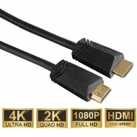 Hama High-Speed HDMI-Kabel 5m Ethernet vergoldet Video-Kabel, HDMI, (500 cm), 4K UHD Full HD TV ARC 3D 1080p HD TV LED LCD OLED vergoldete Stecker