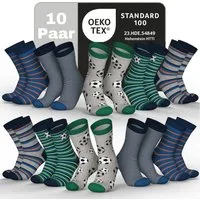 MEDOLY Socken für Kinder (10 Paar) Socken Mädchen & Jungen, aus 72% Baumwolle - ohne einschneidenden Bund