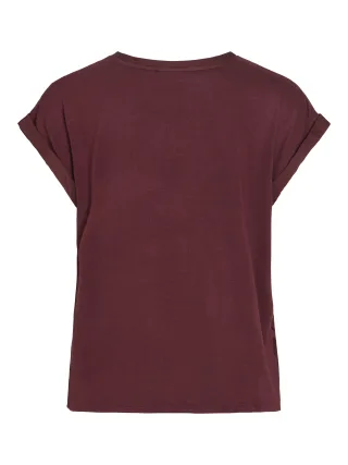 VILA - VIELLETTE S/S SATIN TOP - NOOS Port Royale - Gr. - 36