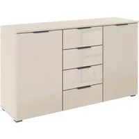 OTTO home Kombikommode Sideboard Kombikommode Schubladenkommode AGORDO mit Glasfront (in zwei Griff-Farben, Breite 120 cm), vier große Schubladen, mit insgesamt 4 Einlegeböden MADE IN GERMANY