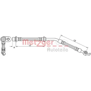 Metzger Bremsschlauch vorne rechts Toyota Yaris P9