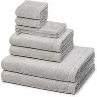 Cawö Handtuch Set Lifestyle, Walkfrottee (Spar-Set, 8-St), 2 X Wasch- 2 X Gäste- 2 X Dusch- 2 X Handtuch im Set - Baumwolle