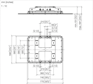 Dornbracht SERENITY SKY+ Unterputz-Deckeneinbaukasten 3578197090
