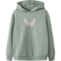 Name It Kapuzensweatshirt NKFLOTUSE LS RLX SWEAT WH BRU Baumwolle, Rückenprint