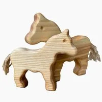 Madera Spielzeuge Greifspielzeug Holzpferd Die 2 kleinen Stromberger (spar set, 1-tlg., 1 pferd mit fohlen), Handwerkskunst aus Westfalen