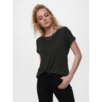 ONLY T-Shirt ONLMOSTER – T-Shirt mit melierter Optik und elastischem Material meliert, casual, lässig geschnitten, Viskosemischung, Rundhals
