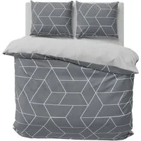 One Home Bettwäsche Jack, Microfaser, 3 teilig, grafisch und geometrisch, Doppelbett