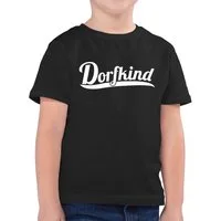Shirtracer T-Shirt Dorfkind Weiss (1-tlg) Statement Sprüche Kinder