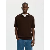 Selected Poloshirt SLHMATTIS SS KNIT SUN OPEN POLO NOOS