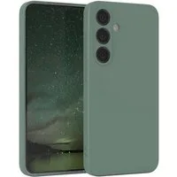EAZY CASE Handyhülle für Samsung Galaxy S25 Hülle Silikon 6,2 Zoll, Schutzhülle mit Kameraschutz stoßfest telefonhülle Matt Dunkelgrün