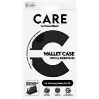 Wallet Case mit Kickstand, Handyhülle schwarz, Samsung Galaxy S24 FE 5G