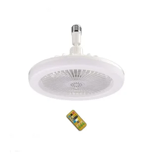 E27 Ceiling Fan Light Brightness & Color Temperature Dimmable 3-Speed Wind with Remote Control for Living Room Dining Ro