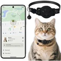 FELIXLEO Katzen-Futterautomat GPS Katzenhalsband ohne Abo Tracker für iOS/Android Mini Finder