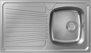 Hansgrohe Einbauspüle S210-A342 86 Abtropffl. manuelle Ablaufgarnitur Edelstahl, 43372800 43372800