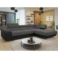 MIRJAN24 Ecksofa Torezio Mini, mit Bettkasten und Schlaffunktion, Einstellbare Kopfstützen, 280x170x70-90 cm