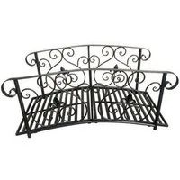 HTI-Living Zierbrücke Brücke Fleur de Lis, (Stück, 1 St., 1 Gartenbrücke), Gartenbrücke Teichbrücke