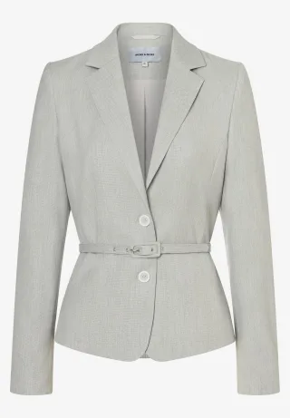 MORE & MORE - Blazer mit Gürtel grau - Gr. - 34