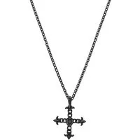 Police Edelstahlketten-Set Herren Halskette Kette Edelstahl mit Anhänger Kreuz 70 cm Police