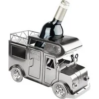 BRUBAKER Weinflaschenhalter Wohnmobil - Metall Flaschenhalter Camping - Wein Geschenk für Camper, (1-St., inklusive Grußkarte), Flaschenständer Dekoration
