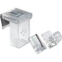 dekondo Fensterhaken Dekohaken Dekoklipp mit unterschiedlichen Aufsätzen, weiß, für einen Klemmbereich (Rahmenstärke des Fensters/Fensterdicke) von 10-27 mm, (10-St), oben "oder" seitlich am Fenster zu befestigen