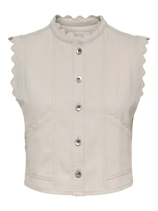 ONLY - ONLELSA SCALLOP WAISTCOAT OTW Moonbeam - Gr. - L