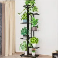 GarveeMore Blumenständer Pflanzenständer 7Tier 8Potted Multiple Blumentopf Halter RegalEckregal, Pflanzenständer Innen und Außen für Terrasse Garten Balkon Wohnzimmer
