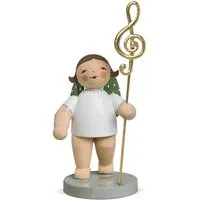 Wendt & Kühn Weihnachtsfigur Goldedition No 2 Musikus, Engel mit Notenschlüssel 650/115, Haarfarbe zufällig blond oder braun