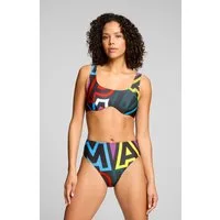 PUMA Bügel-Bikini-Top PUMA SWIM WOMEN PRINTED SCOOP NECK TOP, mit Big-Wording