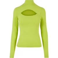 URBAN CLASSICS Langarmshirt Urban Classics Damen Ladies Cut-Out Turtleneck Longsleeve (1-tlg)