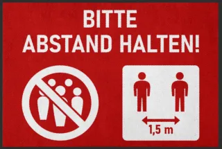 Fussmatte Abstand halten 6050 | Größe: 60 cm x 45 cm