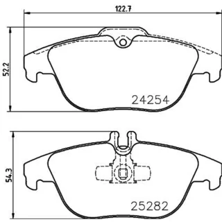 Hella Bremsbel?ge hinten Mercedes C-Klasse E-Klasse Glk-Klasse