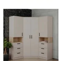 Marmex Möbel Garderoben-Set Grant Set G17, (2 Regale, 1 Eckschrank), Türen mit Soft-Close-System