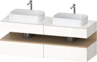 Duravit Qatego Konsolenwaschtischunterbau wandhängend Weiß Hochglanz 1600x550x600 mm - QA47790302200 QA4779030220010