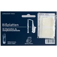 Arnolds & Sons Saxophonmundstück, (Mundstücke für Holzblasinstrumente, Bissgummis / Zahnschoner), Bissplatte transparent 0,35 mm - Mundstück für Holzblasinstrumente