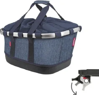 KLICKfix Bikebasket GT mit Uniklip Gepäckträgertasche twist blue 21 L
