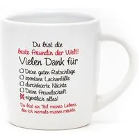 HF Home Flair Tasse Tasse Du bist die beste Freundin der Welt I Tasse für Freundin, 1-tlg., Freundschaftstasse