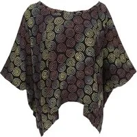 Guru-Shop Longbluse Weites Boho plus size Blusentop mit.. alternative Bekleidung