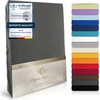 MOON Heimtextilien Spannbettlaken MOON-Luxury Spannbettlaken Jersey Stretch 230g/m², 97% Mako-Baumwolle 3% Elastan