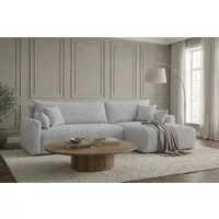 Kaiser Möbel Ecksofa mit Schlaffunktion für Wohnzimmer, Cordstoff Tilia, JAPANDI, Japandi-Stil, Abgerundete Form, Cordstoff mit hoher Abriebfestigkeit