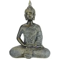 I.GE.A. Dekofigur Buddha Figur sitzend meditierend Statue Figuren Skulptur (1 St), Garten-Figur Wohnaccessoire