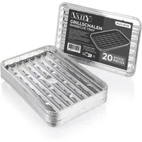 Vaily Grillschale Alu Grillpfanne Tropfschale für Grill und Backofen, (20-St)