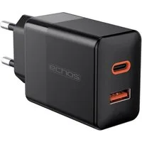 echos Eco-4045 Schnelllade-Gerät (Set, 33 Watt Schnellladegerät,Dualport,USB-C + USB-A,QC3.0,PD,PPS)