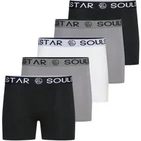 SOULSTAR Boxershorts MUBOXER5 (Packung, 5-St., 5er-Pack) Basic Herren Unterhosen Unterwäsche Extra Weiches Material Männer
