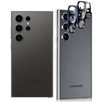 CLM-Tech Kameraschutzglas 2X Kameraschutz für Samsung Galaxy S24 Ultra Kameraglas kristallklar für Samsung Galaxy S24 Ultra, Galaxy S24 Ultra Linse Schutzglas 9H Glas - Folie kristallklar 2X Stück, 2 Stück, Kratzfest