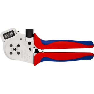 KNIPEX Vierdornpresszange für gedrehte Kontakte 250 mm verchromt mit Mehrkomponenten-Hüllen - 975265DG