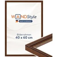 WANDStyle Bilderrahmen H182, Brauner Bilderrahmen 40x60 Holz, Vintage Bilderrahmen Braun 40x60 cm