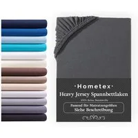 Hometex Premium Textiles Spannbettlaken Exclusive bis 25 cm Steghöhe, Jersey, Gummizug: rundum, 100% Baumwolle, Premium Qualität 160 g/m²