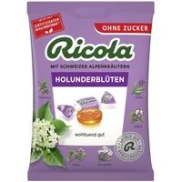 RICOLA Süßigkeit, Ricola Original Kräuter Holunderblüten ohne Zucker Packung 75g