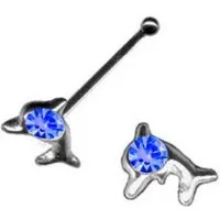 Order & Smile Schmuck Nasenpiercing Nasenpiercing: Nasenstecker Piercing Delfin Delphin 925 Silber